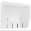 Crosley Furniture Harper Entryway Storage Wall Shelf, with Coat Rack Hooks for Hanging, White view 1