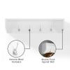 Crosley Furniture Harper Entryway Storage Wall Shelf, with Coat Rack Hooks for Hanging, White view 4