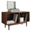 Crosley Furniture Liam Medium Vinyl Record Storage TV Stand and Entertainment Center, Media Console, Walnut view 1