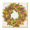 Caspari Autumn Wreath Paper Luncheon Napkins in Ivory - Four Packs of 20 view 1