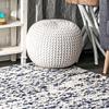 nuLOOM Ling Round Knit Ottoman Pouf view 1