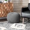 nuLOOM Ling Round Knit Ottoman Pouf view 1