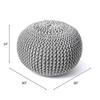 nuLOOM Ling Round Knit Ottoman Pouf view 2