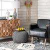 nuLOOM Ling Round Knit Ottoman Pouf view 4