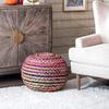 nuLOOM Ling Round Knit Ottoman Pouf view 1