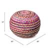 nuLOOM Ling Round Knit Ottoman Pouf view 2
