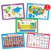 Simply Magic 5 Placemats for Kids - Kids Placemat Non Slip, Washable Reusable Children Placemat, Educational Placemats: USA and World Maps, Periodic Table, US Presidents, Plastic Place Mats for Kids view 1