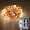 FixtureDisplays LED USB Copper Wire Fairy String Lights Twinkle Party Home Decor w/Remote 14606-NPF view 2
