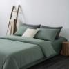 F.Y.Dreams 100% Washed Cotton Duvet Cover for Weighted Blanket 60x80 inches with 16 Ties, Zipper on Long Side/Grass Green/Just Duvet Cover view 3