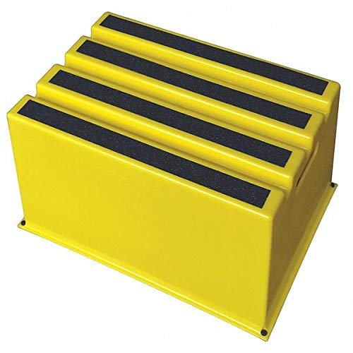 1 Step,Plastic Step Stand,500 lb. Load Capacity,Yellow