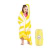 Premium Hooded Beach Towel for Kids Aged 3-10 | Drawstring Carry Bag Included | Size 30"x50" | Classic Children's Beach Towels for Girls and Boys | 100% Cotton Kids Beach Towel- Sunshine Yellow view 1
