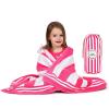 Premium Hooded Beach Towel for Kids Aged 3-10 | Drawstring Carry Bag Included | Size 30"x50" | Classic Children's Beach Towels for Girls and Boys | 100% Cotton Kids Beach Towel- Starfish Pink view 1