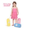 Premium Hooded Beach Towel for Kids Aged 3-10 | Drawstring Carry Bag Included | Size 30"x50" | Classic Children's Beach Towels for Girls and Boys | 100% Cotton Kids Beach Towel- Starfish Pink view 3
