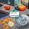 Ahyuan Roll up Dish Drying Rack Over The Sink Kitchen Roll up Sink Drying Rack Portable Dish Drainer Foldable Dish Drying Rack (Warm Gray, 20.5''X16.9'') view 2