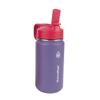 ThermoFlask Kids 14 oz Insulated Water Bottles with Straw Lid BPA-Free Stainless Steel Leakproof & Spill-Proof Design Easy Clean Wide Mouth 2-Pack for School, Sports, Playdates, Punch/Eggplant view 4