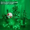 Brizled Green Christmas Lights, 69.6ft 300 Count Mini String Lights Connectable, 120V UL Certified Incandescent Light White Wire, Green Xmas Tree Light for Indoor Outdoor Xmas Halloween Tree Party view 2