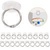 OOTSR 2cm Adhesive Ceiling Hook Small Disc Hanging Hook with 2.5cm Binding Rings, Sticky Disc Powerful Poster Holder Ceiling Suspension and Wall Hooks Strong Tape Ceiling Flagpole Set view 1