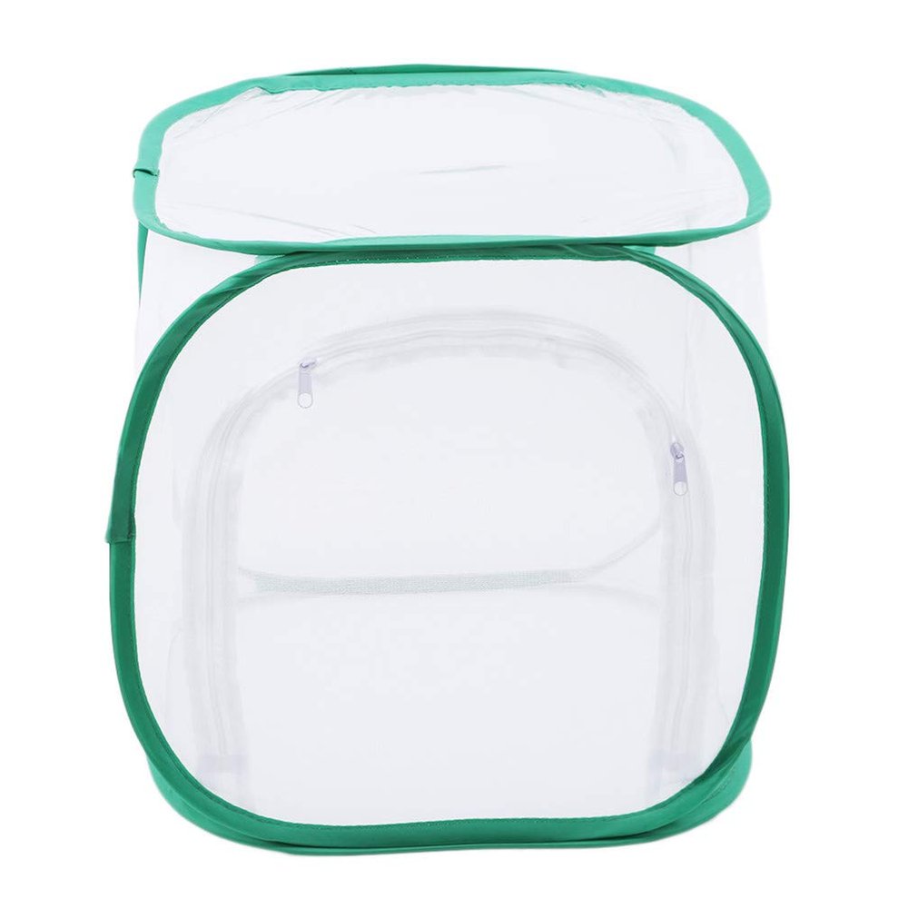 Toporchid 30x30x30cm Insect Cage Folding Collapsible Ventilated Insect Cage Light Transmission Zipper Mesh Cage(Style1)