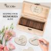 Jecor Alternative Guest Book Box - Wedding Guest Book Alternative - 62 Large Wooden Hearts - Also for Baby Shower, Bridal Shower, Anniversary, Birthday, Retirement, Funeral Guest Book Alternatives view 2