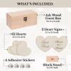 Jecor Alternative Guest Book Box - Wedding Guest Book Alternative - 62 Large Wooden Hearts - Also for Baby Shower, Bridal Shower, Anniversary, Birthday, Retirement, Funeral Guest Book Alternatives view 3