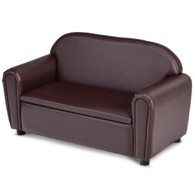 FANTASK Child s Sofa, Kid Armrest Sofa Chair Living Room Furniture, Kids Sofa Lounge Bed with Hidden Storage Compartment, Double Seat Upholstered Armchair, Great Gift for Kids, Toddlers