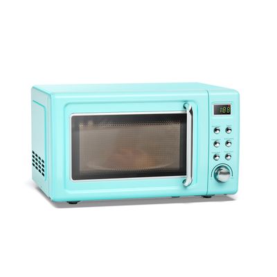 ARLIME Retro Microwave 0.7Cu.ft, 700 Watt Countertop Microwave with 5 Micro Power Defrost & Auto Cooking Function, LED Display, Child Lock, Small Microwave for Kitchen, RV, Dorm (Green)