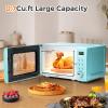 ARLIME Retro Microwave 0.7Cu.ft, 700 Watt Countertop Microwave with 5 Micro Power Defrost & Auto Cooking Function, LED Display, Child Lock, Small Microwave for Kitchen, RV, Dorm (Green) view 3
