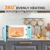 ARLIME Retro Microwave 0.7Cu.ft, 700 Watt Countertop Microwave with 5 Micro Power Defrost & Auto Cooking Function, LED Display, Child Lock, Small Microwave for Kitchen, RV, Dorm (Green) view 4