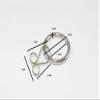 20 x Curtain Drape Rod Rings Loose Eye Chrome CP Steel ID 20mm - OD 26mm view 2