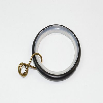 100 x Curtain Rod Rings Silent Type Loose Eye Black ID 35mm - OD 42mm