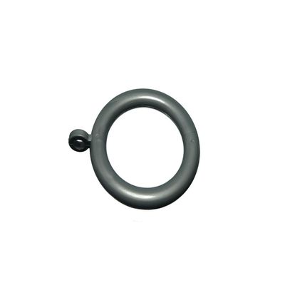 24 x Grey Plastic Curtain Drape Rod Pole Rings 37MM ID 50MM OD