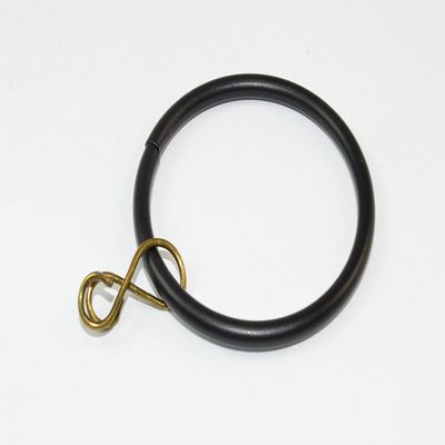 100 x Curtain Drape Pole Rod Rings Loose Eye Black Steel ID 42mm OD 49mm