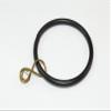 100 x Curtain Drape Pole Rod Rings Loose Eye Black Steel ID 42mm OD 49mm view 1