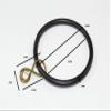 100 x Curtain Drape Pole Rod Rings Loose Eye Black Steel ID 42mm OD 49mm view 2