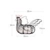 Egg Basket, Metal Art Chicken-Shaped Racks & Holders Nordic Kitchen Home Decoration Fruits Bread Storage Hamper view 2