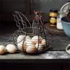Egg Basket, Metal Art Chicken-Shaped Racks & Holders Nordic Kitchen Home Decoration Fruits Bread Storage Hamper view 4