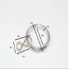 100 Silent Curtain Pole Rod Rings Loose Eye Chrome Steel ID 25mm OD 32mm view 2
