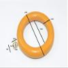 48 x Wooden Curtain Rod Pole Rings with Screw Eye Medium Brown ID 45mm view 2