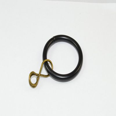 100 x Black Steel Loose Eye ID Rod Rings for Drape Curtains 25mm OD 32mm