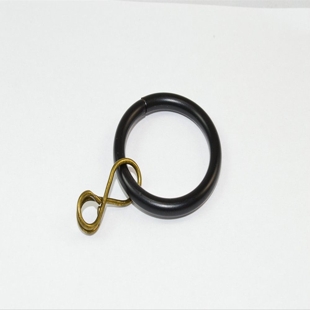 100 x Black Steel Loose Eye ID Rod Rings for Drape Curtains 25mm OD 32mm