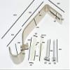 48 x Curtain Rod Rail Brackets Support Steel Brushed Nickel NP 19mm view 2