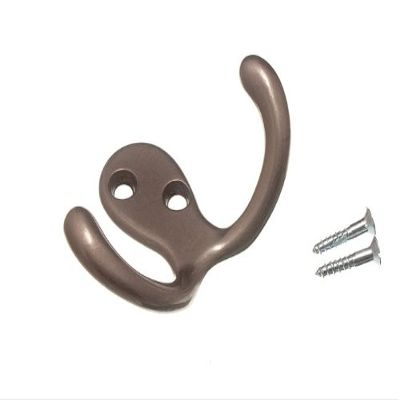 5 x Twin Robe HAT OR Coat Hook Hangers MATT Chromed Metal