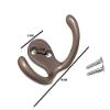 5 x Twin Robe HAT OR Coat Hook Hangers MATT Chromed Metal view 2