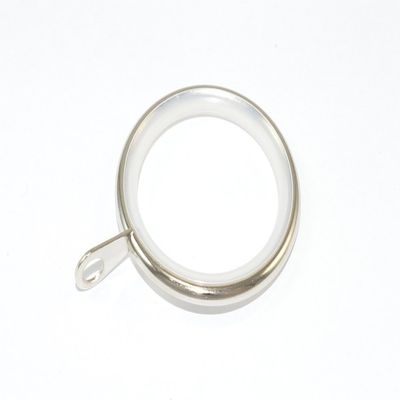 100 x Silent Curtain Pole/Rod Rings Fixed Eye Chrome ID 35mm - OD 42mm