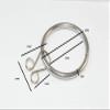 100 x Curtain Pole Rod Rings Loose Eye CP Chromed Steel ID 35mm - OD 42mm view 2