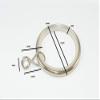 30 x Chromed Steel Silent Curtain Rod Rings Loose Eye 35mm ID 42mm OD view 2