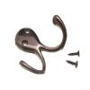 10 x Twin Robe HAT OR Coat Hook Hangers Antique Brass Effect Metal view 1