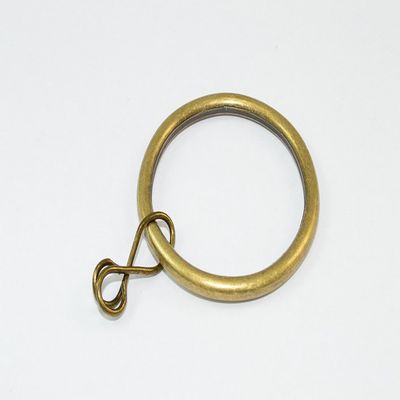 100 x Curtain Rod Rings Loose Eye Antique Brass Finish 35mm ID 42mm OD