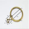 100 x Curtain Rod Rings Loose Eye Antique Brass Finish 35mm ID 42mm OD view 2