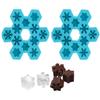 2PCS Snowflake Silicone Ice Cube Tray: Christmas Silicone Ice Cube Molds Novelty Snowflake Ice Cubes Mold for Cocktail, Freezer view 1
